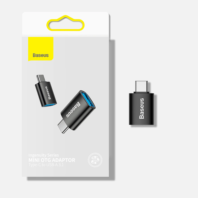 Adaptér Baseus Mini OTG Adaptér Adaptér USB-A na USB-C typu C černý