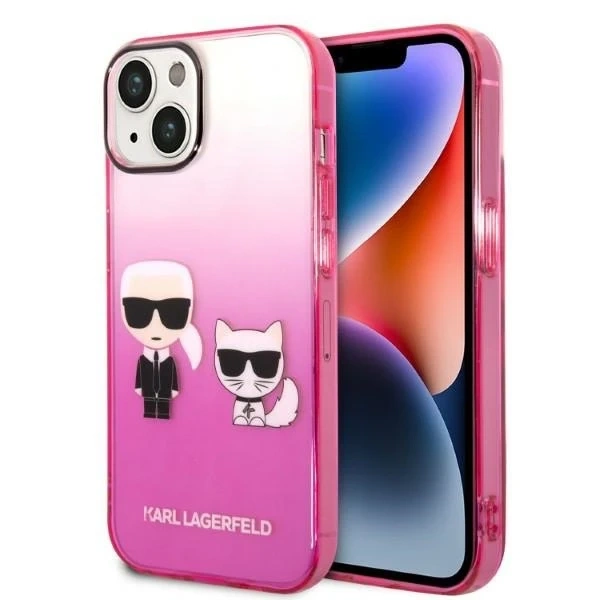 Etui Karl Lagerfeld KLHCP14MTGKCP pro iPhone 14 Plus 6,7" pevný obal Gradient Ikonik Karl