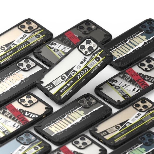 Ringke Fusion X Design case obrněný kryt s rámečkem pro iPhone 12 Pro Max černý (Routine) (XDAP0026)