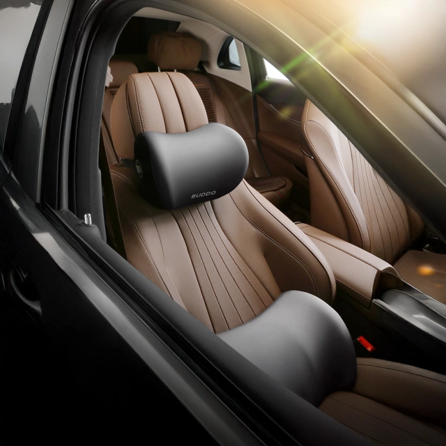 2x Alogy Car Vankúš Chrbát bedrovej podpory krku Memory Foam Black