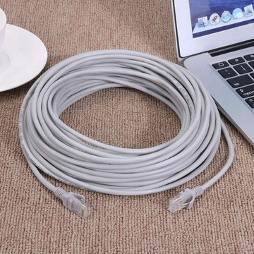 Кабель високошвидкісний мережевий кабель Twisted Gold LAN UTP 5E RJ-45 30м Інтернет білий