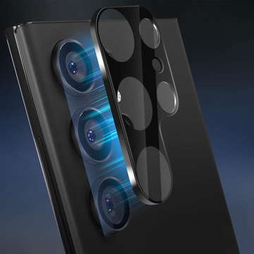 Glas für Samsung Galaxy S24 Ultra Kameraobjektiv 3D gehärteter Vollschutz des gesamten Objektivs schwarzes Glas