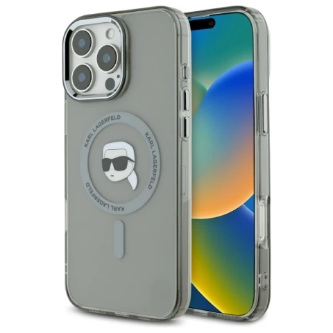Etui Karl Lagerfeld do iPhone 16 Pro Max 6.9" MagSafe Czarny Hardcase IML Metal Karl Head