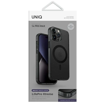 UNIQ etui LifePro Xtreme iPhone 14 Pro Max 6,7" Magclick Charging czarny/smoke frost