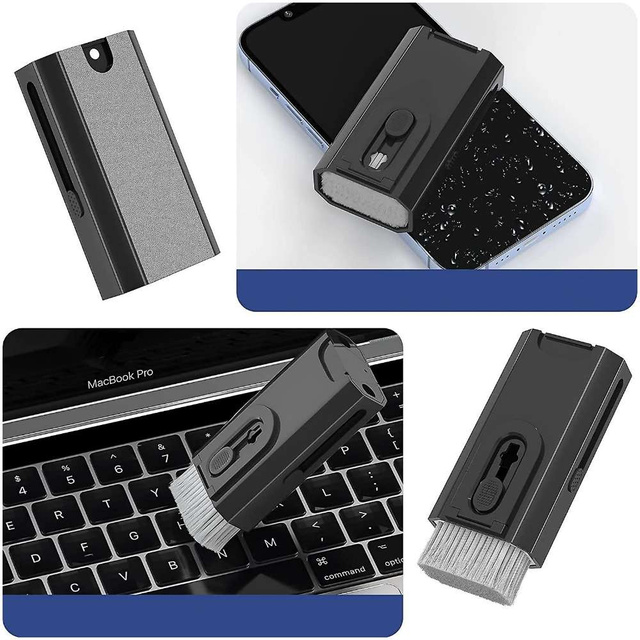 Багатофункціональний очищувач Alogy Cleaner Set 8in1 headphone keyboard screen cleaning kit for phones, laptop, computer Black