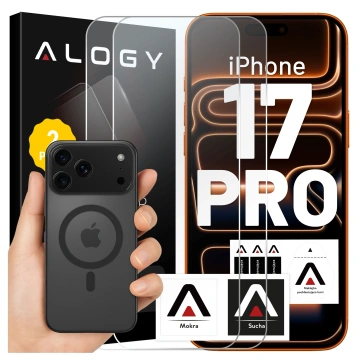 Hülle für Apple iPhone 16 Pro Max Alogy MagSafe Hybrid Matte Case Matte Cover mit Linsenschutz Schwarz