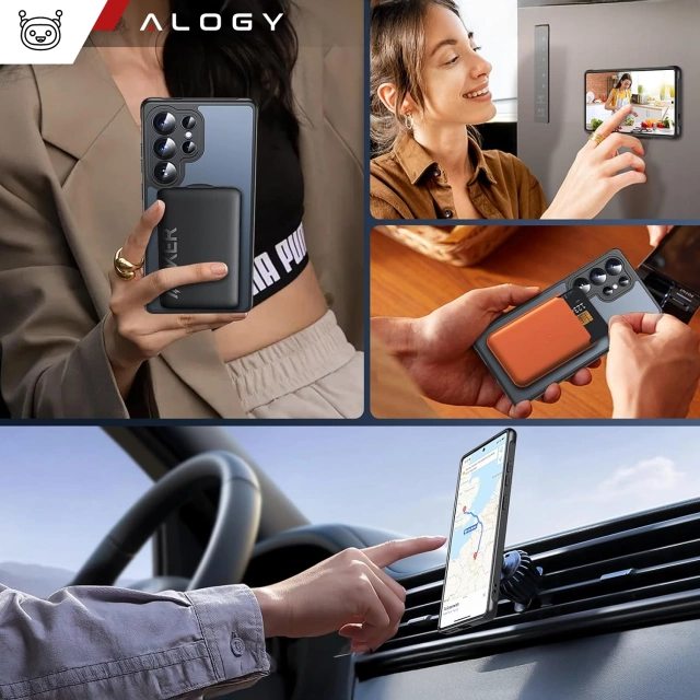 Puzdro Alogy Matte HybridMag™️ MagSafe Puzdro Matne čierne pre Samsung Galaxy S25 Ultra