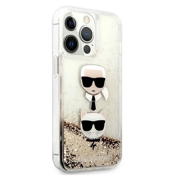 Etui Karl Lagerfeld KLHCP13XKICGLD do iPhone 13 Pro Max 6,7" hardcase Liquid Glitter Karl