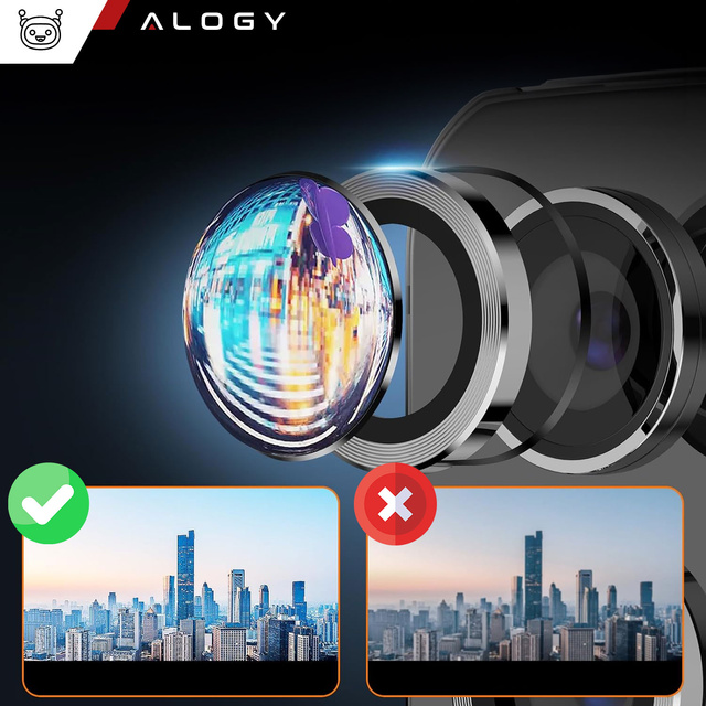 Sklo pro Samsung Galaxy S24 Překryvná čočka fotoaparátu Čočky fotoaparátu Alogy Lens Protector PRO ochranný kryt