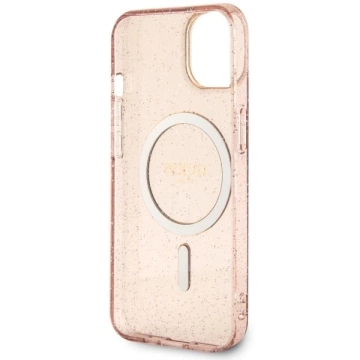 Etui Guess GUHMP14MHCMCGP do iPhone 14 Plus 6.7" hardcase Glitter Gold MagSafe