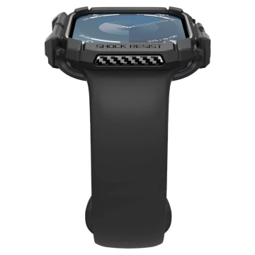 Чохол для Apple Watch 10 (46 мм) чорний, матовий, чорний, Spigen Rugged Armor Pro