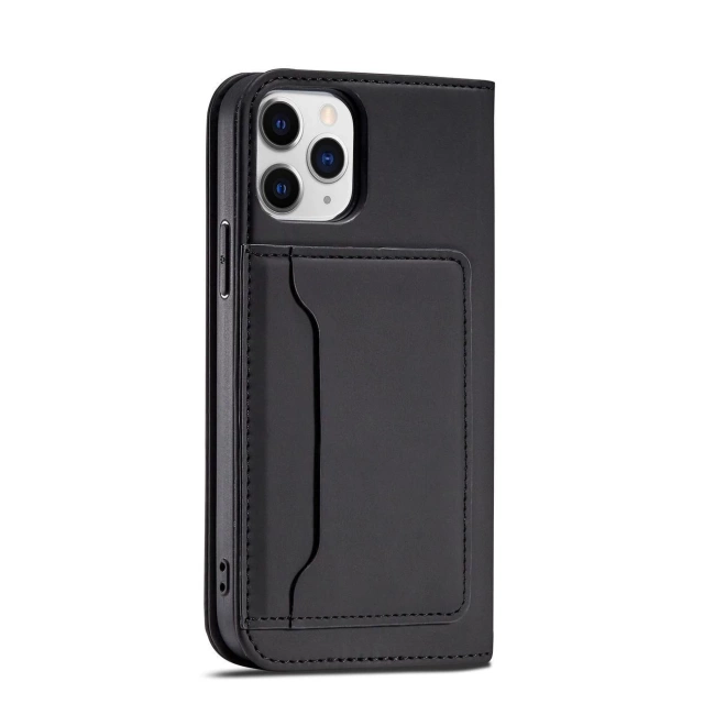 Magnet Card Case case for iPhone 12 cover wallet for cards stand black