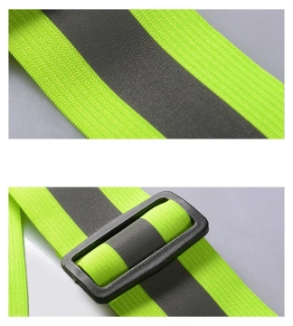 Nastavitelný reflexní postroj reflexní vesta pro motocyklový motocykl běžící žlutá