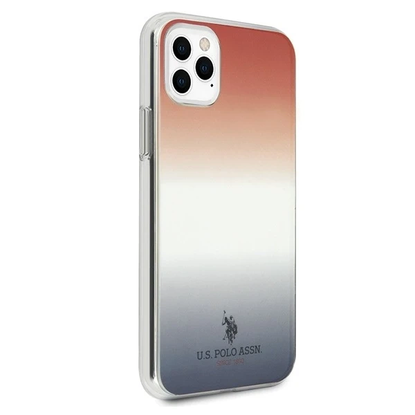 US Polo USHCN65TRDGRB Handyhülle für Apple iPhone 11 Pro Max Rot Blau Verlaufsmuster Kollektion