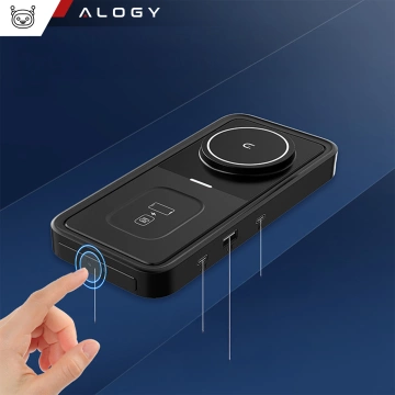 Wireless Charger Inductive Qi QC 3.0 3in1 Fast for Apple iPhone Airpods Watch Charging Station 15W Black