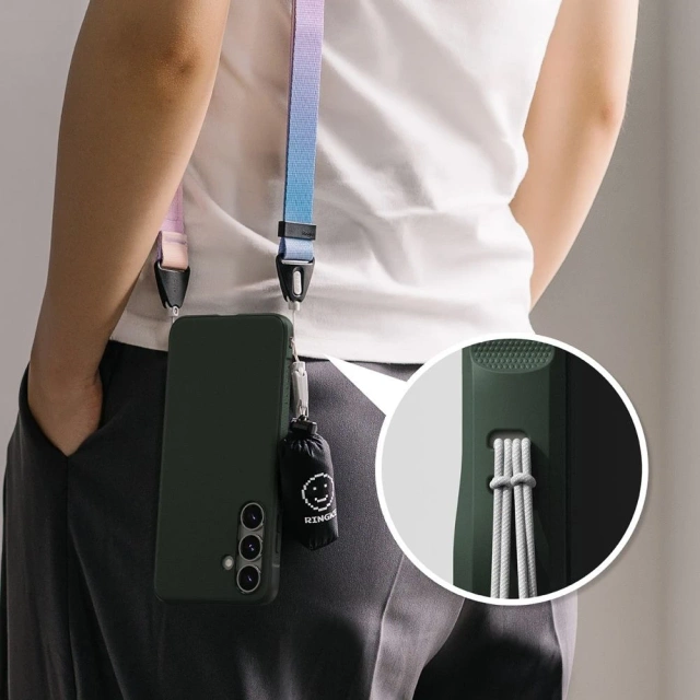 Puzdro Etui pre Samsung Galaxy S25 v tmavozelenom prevedení s krúžkami Onyx