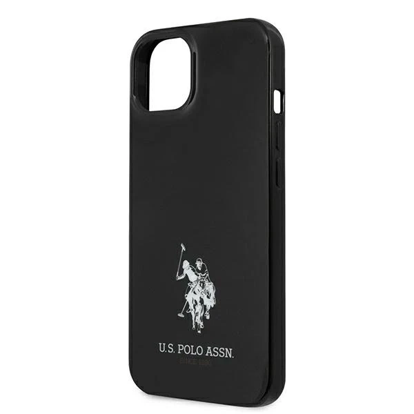 Pevné puzdro US Polo Horses Logo na telefón iPhone 13 mini 5,4" čierna/čierna