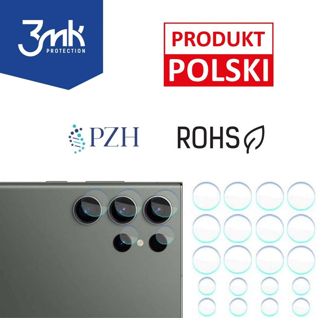 Захист лінз Glass Camera Protector x4 3mk для Samsung Galaxy S23 Ultra