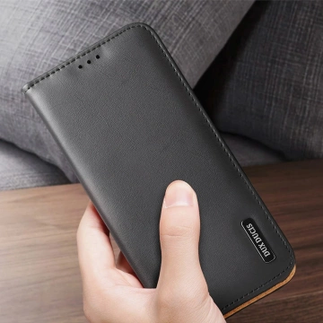 Ochranné puzdro Dux Ducis Hivo pre Samsung Galaxy S23 flip cover stojan na peňaženku RFID blocking hnedé