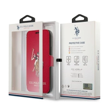 US Polo Embroidery Collection book phone case iPhone 12 Pro Max 6.7" red/ed