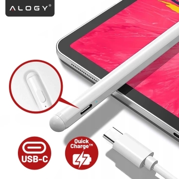 Alogy Magnetic Stylus Pen Note & Sketch Pen for Apple iPad Pro/ Air/ Mini White