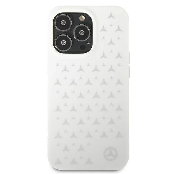 Mercedes MEHCP13LESPWH ochranné pouzdro pro Apple iPhone 13 Pro / 13 6,1" bílé/bílé pevné pouzdro Silver Stars Pattern