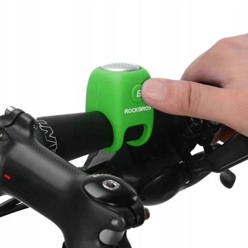 Elektronický zvonček na bicykel Rockbros CB1709GN - zelený