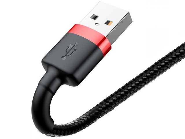 2m Baseus Keviar USB Lightning kabel pro iPhone iPad iPod 1,5A černá a červená
