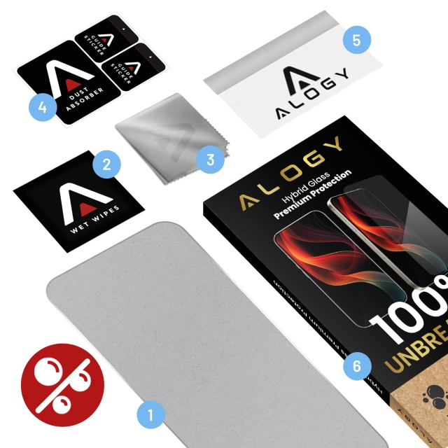 Гібридне скло для Realme 11 Pro 5G / Pro Plus Захисне покриття для екрана Alogy Flexi Glass 9H Case Зручна кришка з плоским екраном