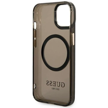 Etui Guess GUHMP14MHTCMK do Apple iPhone 14 Plus 6,7" czarny/black hard case Gold Outline Translucent MagSafe
