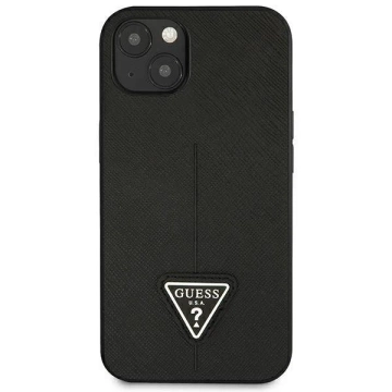 Etui Guess GUHCP14MPSATLK do Apple iPhone 14 Plus 6,7" černý/černý pevný obal SaffianoTriangle Logo