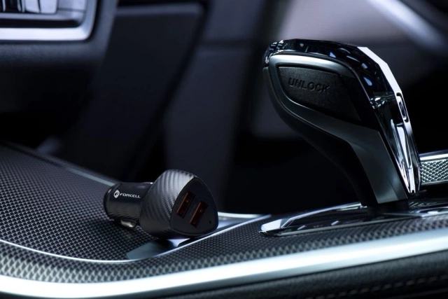 Forcell Carbon Car Charger QC 3.0 2xUSB 36W Black