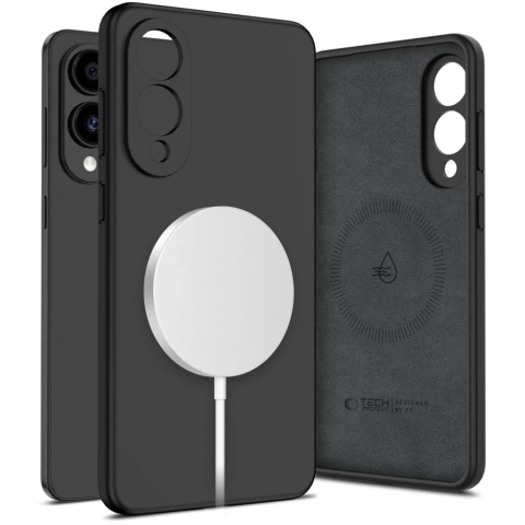 Silikonový pouzdro/pouzdro Tech-Protect pro Samsung Galaxy S25 Edge, černé