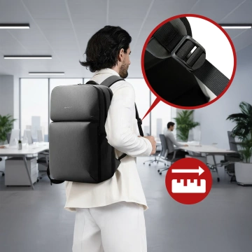 Водонепроникний рюкзак Bange для ноутбука 15.6", city traveler, 45х30х16 см, для роботи, літака, чоловічий, жіночий, з USB портом Чорний