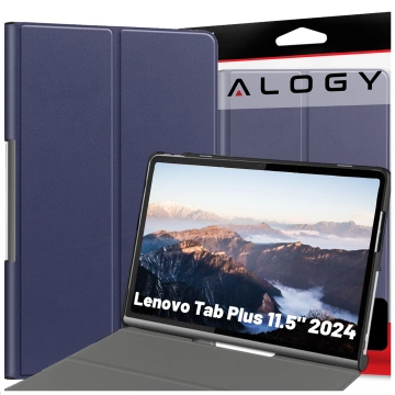Ochranné puzdro pre Lenovo Tab Plus 11.5" 2024 TB351FU Alogy Book Cover Case, puzdro na tablet, námornícka modrá