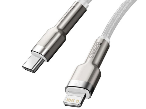 Kabel kabel Baseus Metal USB-C Type C na Lightning PD 20W 1m White
