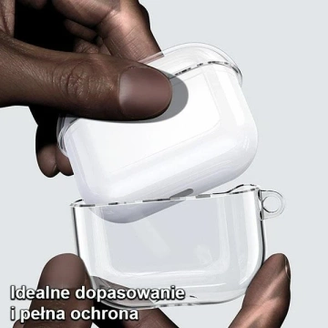 USAMS ochranné pouzdro na sluchátka pro Apple AirPods 3 transparentní černá/průhledná černá BH740AP02 (US-BH740)