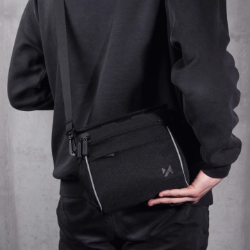 Wozinsky bicycle handlebar bag bike shoulder bag black (WBHBB-01)