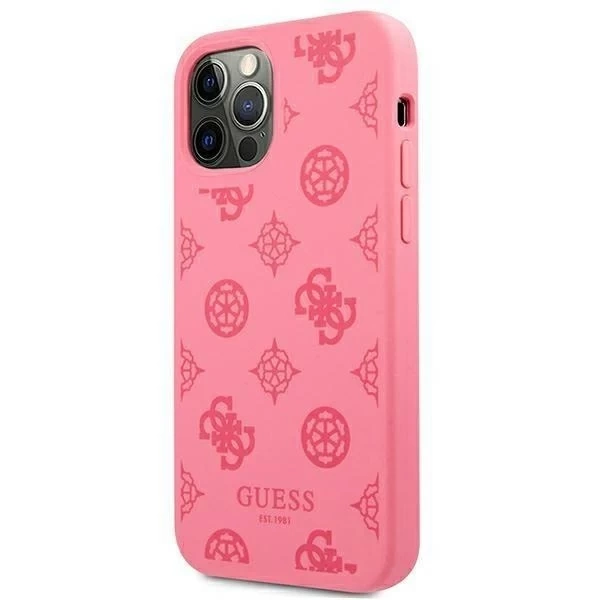 Pevné puzdro Guess GUHCP12LLSPEFU iPhone 12 Pro Max 6,7" fuksja/fushia Peony Collection