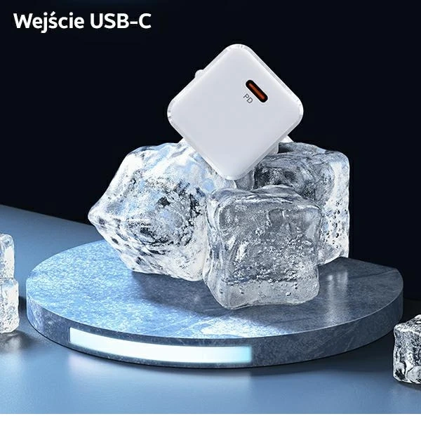 USAMS Wall charger 1xUSB-C T45 mini 30W (only head) PD3.0 Fast Charging black/black CC148TC01 (US-CC148)