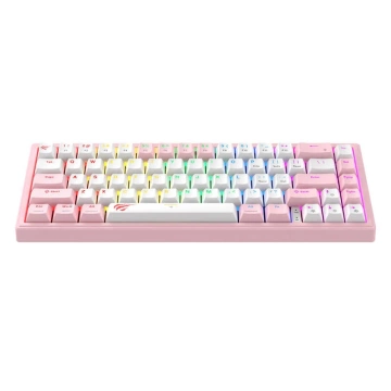 Havit KB874L RGB Mechanical Gaming Keyboard 67 Keys Pink/White