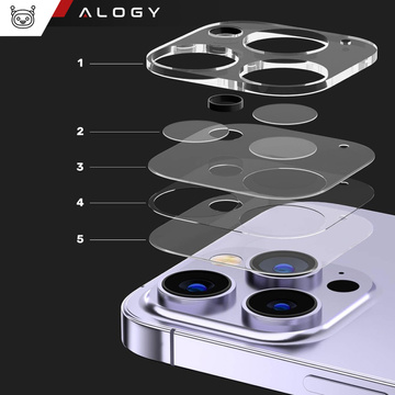 2x sklo šošovky fotoaparátu pre iPhone 15 Pro / 15 Pro Max Alogy šošovka číra priehľadná