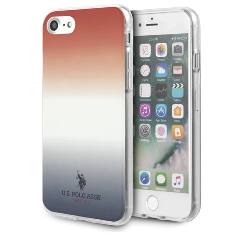 Чохол для телефону US Polo Gradient Pattern Collection iPhone 7/8/SE 2020 / SE 2022 червоно-синій/синій