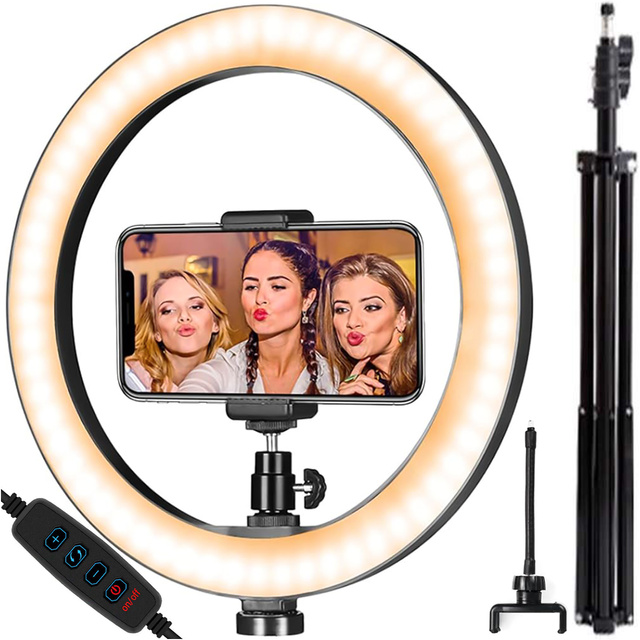 Alogy Ring A33 photographic ring lamp for makeup photos tripod