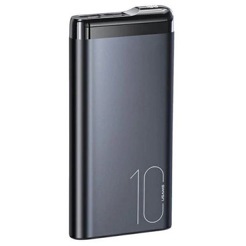 USAMS Powerbank PB55 10000mAh 2xUSB LED дисплей сірий/сірий 10KCD14801 (US-CD148) алюміній