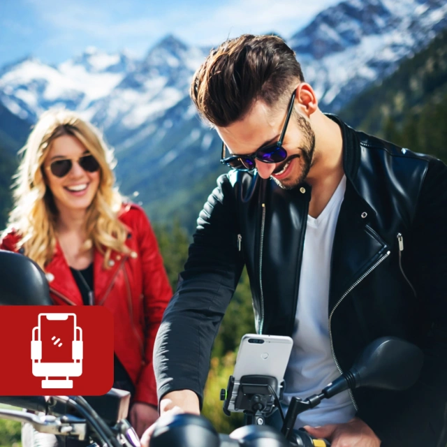 Kewig KWG-M8 motorcycle phone holder with QC 3.0 charger