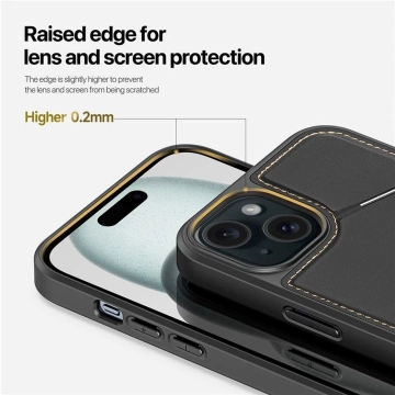 Pouzdro DUX DUCIS Rafi II Mag - pouzdro na zadní kryt se stojánkem, kompatibilní s MagSafe pro iPhone 15 Plus
