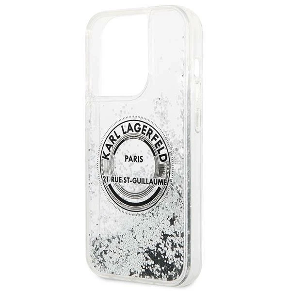 Etui Karl Lagerfeld KLHCP14LLCRSGRS für iPhone 14 Pro 6,1" Hardcase Liquid Glitter RSG