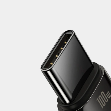 Baseus Tungsten Gold kábel USB-A - USB-C 480Mb/s 100W 1m čierny (CAWJ000001)