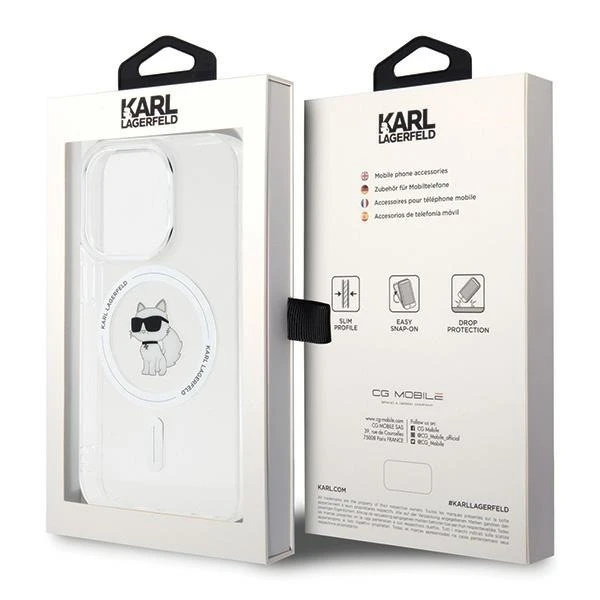 Etui Karl Lagerfeld KLHMP15LHFCCNOT do iPhone 15 Pro 6.1" transparent hardcase IML Choupette MagSafe